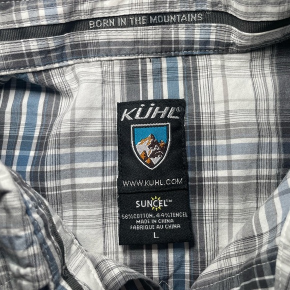 Kuhl Men's Short Sleeve Button Up Shirt Size L Suncel SPF Hiking Lightweight EUC - Picture 4 of 8